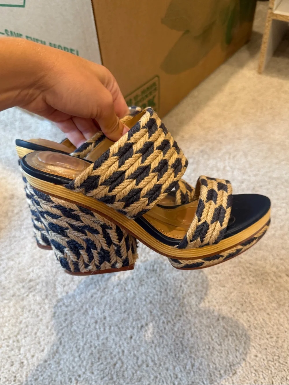 Tory Burch Lola Jute Woven Wedge Sandal